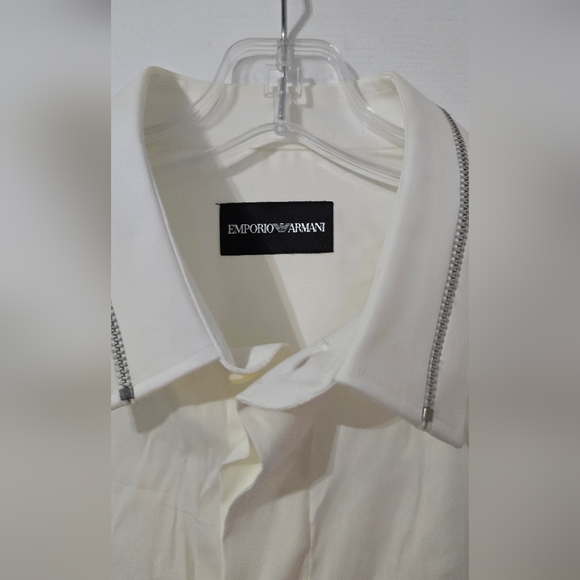 Emporio Armani Crisp White Dress Shirt SIZE M. NWT Has Authentification Card - Picture 5 of 12